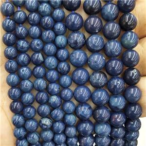 Natural Blue Cyberstone Beads Smooth Round, approx 8mm dia