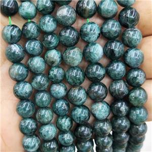 Natural Green Apatite Beads Smooth Round, approx 6mm dia