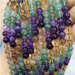 Natural Gemstone Beads Smooth Round Mixed, approx 10mm dia