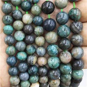 Natural Green Turquoise Beads Smooth Round, approx 6mm dia