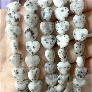 Kiwi Jasper Heart Beads, approx 10mm