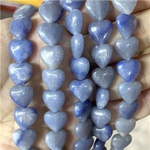 Blue Aventurine Heart Beads, approx 8mm
