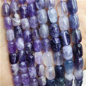 Purple Amethyst Barrel Beads, approx 6x9mm
