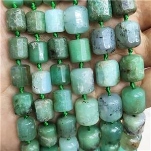 Natural Australian Chrysoprase Column Beads Green, approx 9-11mm