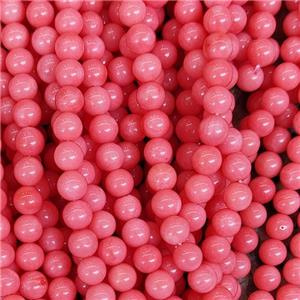 Natural Coral Beads Pink Smooth Round, approx 8mm dia