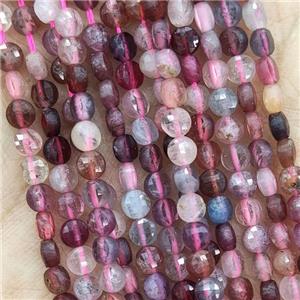 Natural Spinel Beads Multicolor A-Grade Faceted Circle, approx 4mm