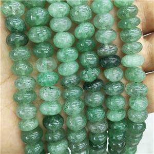Natural Green Strawberry Quartz Beads Rondelle Square, approx 10-12mm