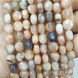 Natural Peach Sunstone Beads B-Grade Faceted Circle, approx 10mm