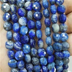 Natural Blue Lapis Lazuli Beads Faceted Circle, approx 6mm