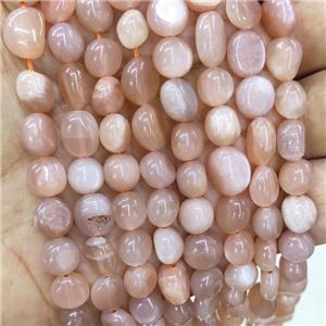 Natural Peach Moonstone Beads Chips Freeform, approx 7-10mm