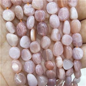 Natural Peach Sunstone Chips Beads Freeform, approx 7-10mm