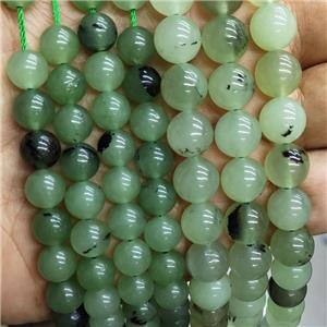 Green Jade Beads Dye Smooth Round, approx 8mm dia