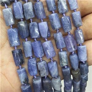 Natural Tanzanite Beads Blue Column, approx 7-14mm