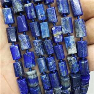 Natural Blue Lapis Lazuli Tube Beads Column, approx 7-14mm