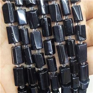 Natural Black Onyx Agate Beads Tube, approx 7-14mm