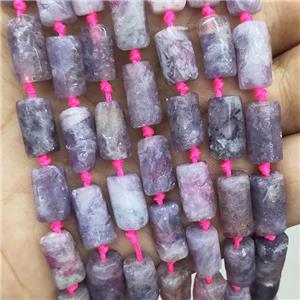 Natural Pink Tourmaline Beads Tube, approx 7-14mm