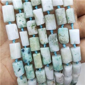 Natural Chrysocolla Beads Green Tube, approx 7-14mm