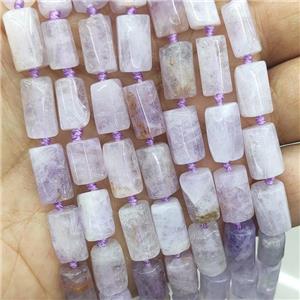 Natural Chalcedony Beads Purple B-Grade Column, approx 7-14mm