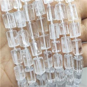 Natural Clear Crystal Quartz Beads Tube, approx 7-14mm