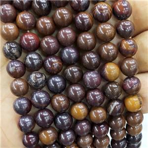 Sunset Iron Tiger Eye Stone Beads Smooth Round, approx 8mm dia