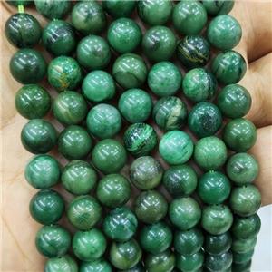 Natural African Chrysoprase Beads Dye Smooth Round, approx 6mm dia
