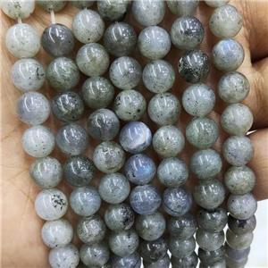 Natural Labradorite Beads B-Grade Smooth Round, approx 4mm dia