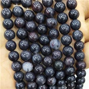Black Bloodstone Beads Smooth Round, approx 8mm dia