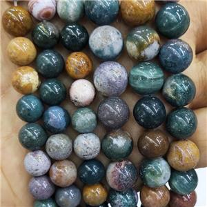 Natural Ocean Agate Beads Multicolor Smooth Round, approx 8mm dia