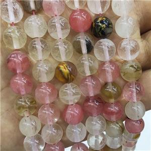 Synthetic Quartz Beads Tigerskin Smooth Round, approx 10mm dia