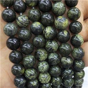 Green Lace Jasper Beads Smooth Round, approx 12mm dia