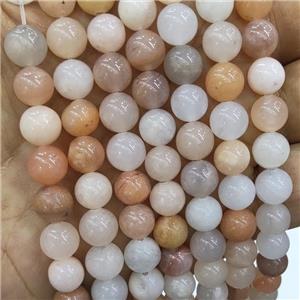 Natural Peach Aventurine Beads Smooth Round, approx 12mm dia