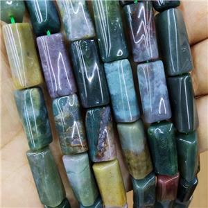 Natural India Agate Beads Twist Tube, approx 10-20mm, 22pcs per st