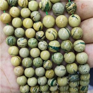 Green Verdite Beads Smooth Round, approx 10mm