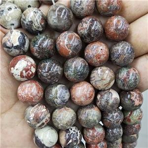 Natural Ocean Jasper Beads Red Smooth Round, approx 14mm dia