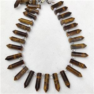 Natural Tiger Eye Stone Bullet Beads, approx 8-30mm