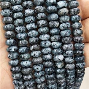 Kiwi Jasper Beads Darkgray Dye Smooth Rondelle, approx 8mm