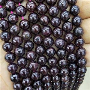 Natural Garnet Beads DarkRed Smooth Round, approx 8mm dia