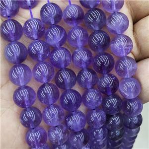 Natural Purple Amethyst Beads Smooth Round, approx 4mm dia