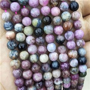 Natural Tourmaline Beads Pink Smooth Round, approx 6mm dia