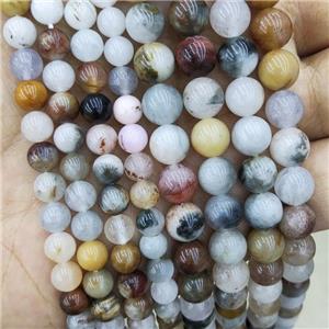 Natural Hawkeye Stone Beads Eagle B-Grade Smooth Round, approx 8mm dia