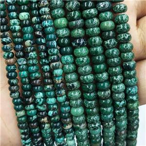 Green Imperial Jasper Beads Smooth Rondelle, approx 5x8mm