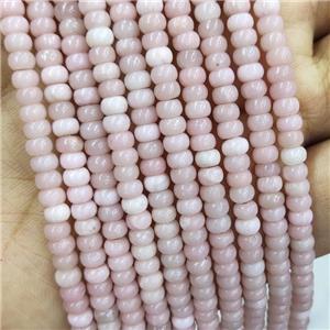 Chinese Pink Opal Beads Smooth Rondelle, approx 3x4mm