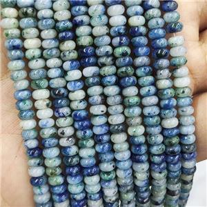 Chrysocolla Beads Blue Dye Smooth Rondelle, approx 3x4mm