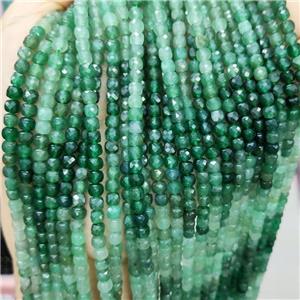 Natural Green Strawberry Quartz Beads Faceted Cube, approx 3.7-4.4mm