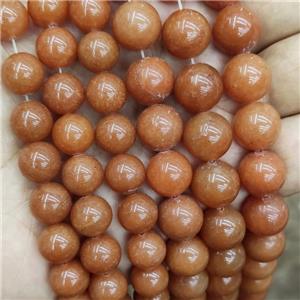 Natural Red Aventurine Beads Smooth Round, approx 10mm dia
