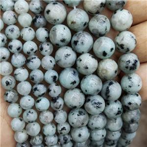 Natural Kiwi Jasper Beads Smooth Round, approx 10mm dia
