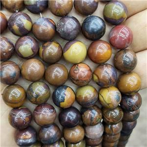 Natural Picasso Creek Jasper Beads Multicolor Smooth Round, approx 12mm dia