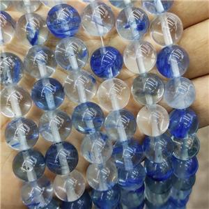 Synthetic Quartz Beads Blue Smooth Round, approx 12mm dia
