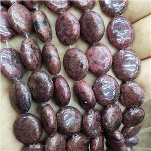 Natural Chinese Rhodonite Oval Beads Red, approx 14-16mm