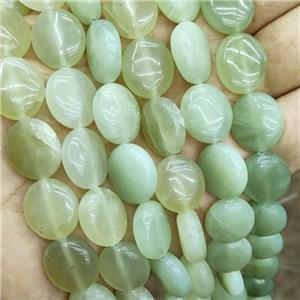 New Mountain Jade Oval Beads Green, approx 14-16mm